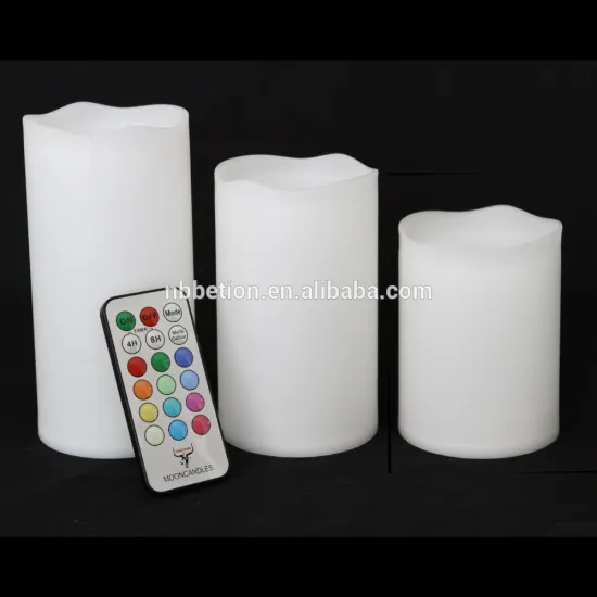 flameless led wax candles with remote control set of 3 color changing led candles with timer real wax led candle