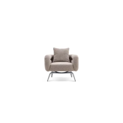 Chic swivel mis soft brushed brass single sofa