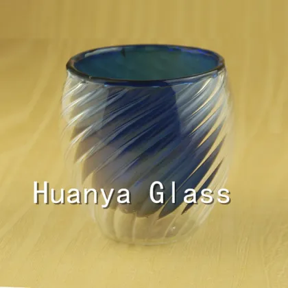 Promotion mouth blown borosilicate double wall glass solo cup solo mug party mug party cup