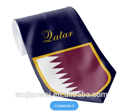 Qatar gift flag tie , silk tie, gift tie, man tie