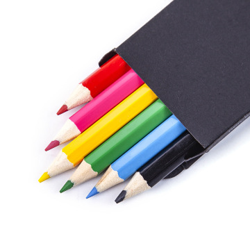 Kids Hexagonal Mini Half Size Colored Pencil Kit with Kraft Paper