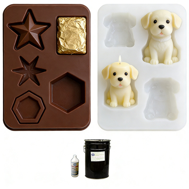 Condensation curing silicone mold rubber