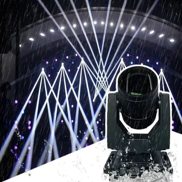 Mini Outdoor Waterproof Beam Light 350W/380W Moving Head Stage Light IP65 DMX Pattern Lighting