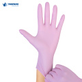 Gants de nitrile jetable en poudre rose jetable en poudre