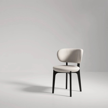 Modern Solid Wood Dining Chairs with Customizable Teddy Fabric or Leather