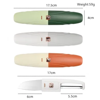 Double Sided Multifunctional Peeler Knife with Protective Cover