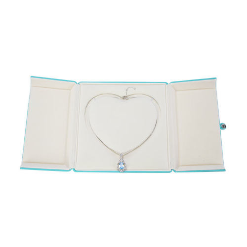 custom PU necklace earring ring shell jewelry box