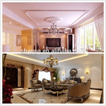 Living room fashion interior gypsum plaster fiber custom moulding