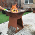 Patio Heavy Duty Corten Metal BBQ Grill