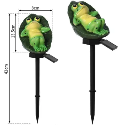 Frog Shaped Solar Resin Lamp