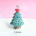 Pink Flat Resin Pendant Christmas Tree Charm