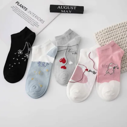 Bamboo Fiber Boat Socks