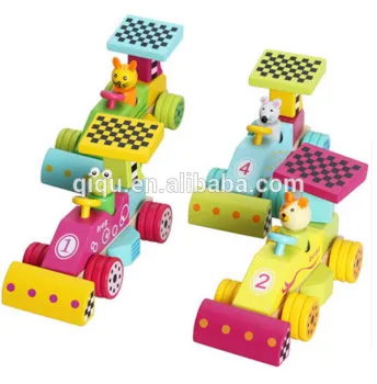 Wooden Assemble nut Car Toy
