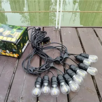 15m Heavy-Duty LED String Lights for Outdoor Patio and Bistro Use