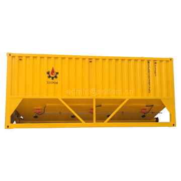Horizontal Cement Silo with Screw Conveyor for Sale