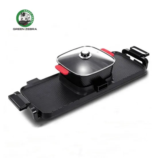 Korean Indoor Table-Top Barbecue Grill: A 2-in-1 Hot Pot & Electric Smokeless BBQ Griller with Non-Stick Surface