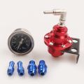 Xuzhong Universal Laras Tomei Style Standard Turbo Oil Fuel Pressure Regulator Gauge &amp; Fitt Fpr dengan Gauge Asal