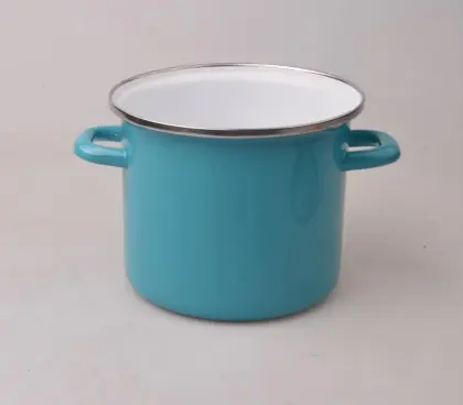 5.5L Kitchenware Enamel Metal Soup Pot Cast Iron Cookware Sets
