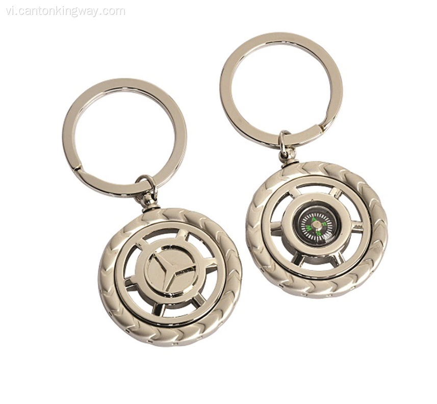 Logo xe hơi kim loại chống mòn Keychain