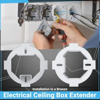 Round Ceiling Electrical Outlet Box Extension PVC