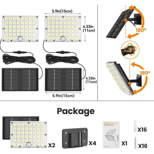 Luz de inundación activada por movimiento de 100W ultra delgada