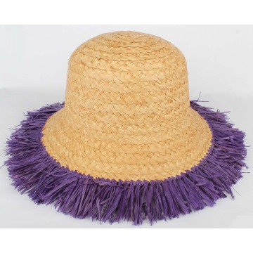 Mesdames Fashion Sun Hat / Wide Brim Straw Hat / Place CHAT