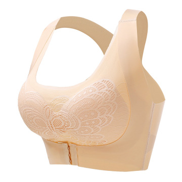 Wireless Spandex Plus Size Breathable Padded Push-Up Bra for Women