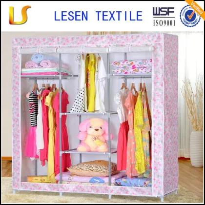 High Quality polyester oxford cloth wardrobe / cloth wardrobe