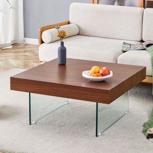 Elegant Glass Leg Coffee Table for Living Rooms