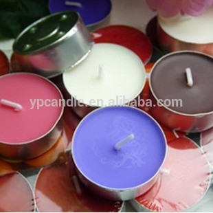 Red & Yellow Tealight Candle in Aluminium Holder
