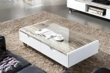 Nature travertine marble coffee table 405#