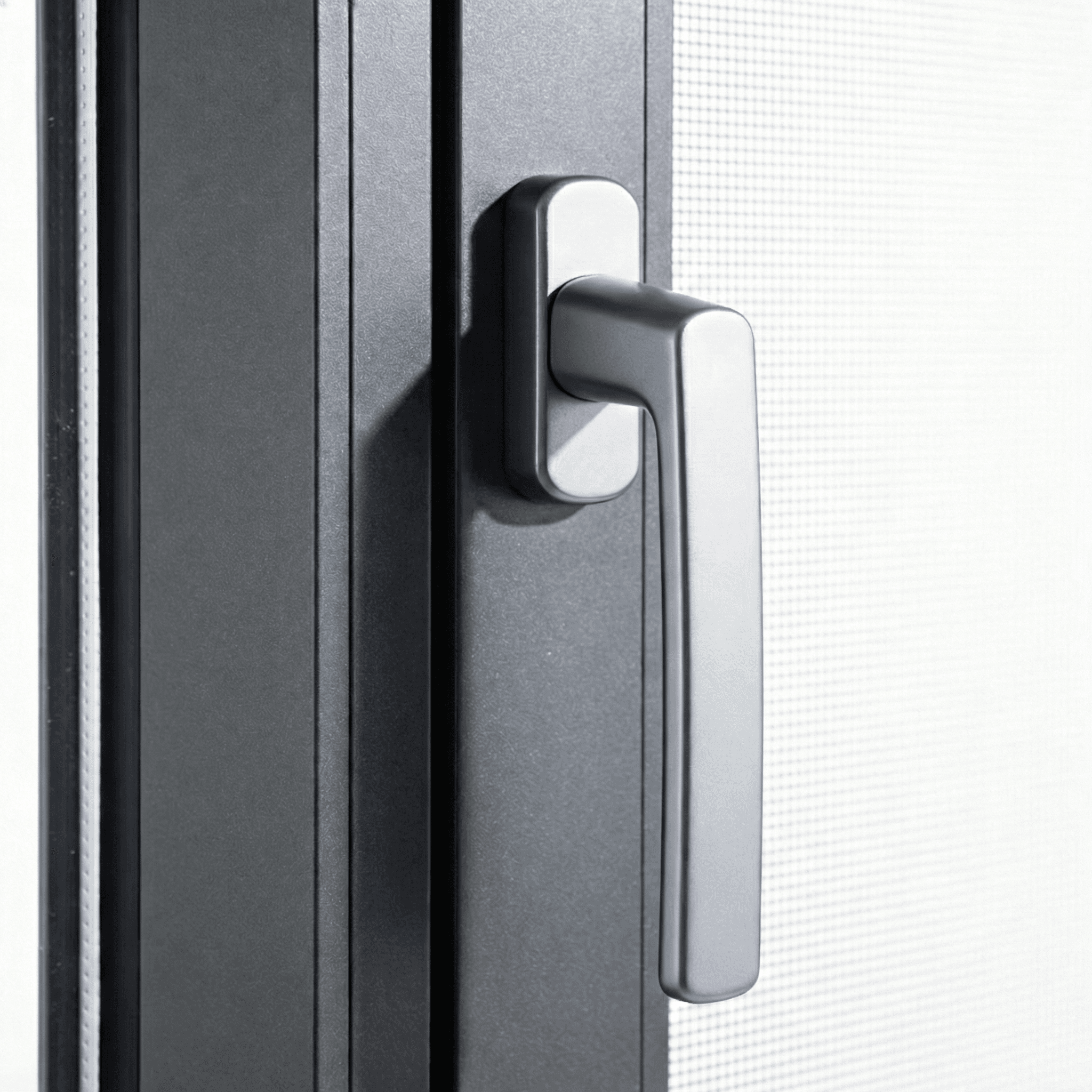 light gery window handle