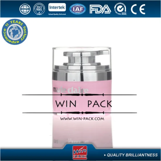 50g airless jar with round pump, 30g acrylic airless jar,stright round shape airless cream jar manufacturer,free samples