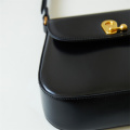 Classic Black Hand-Rubbed Grain Box Leather Bag