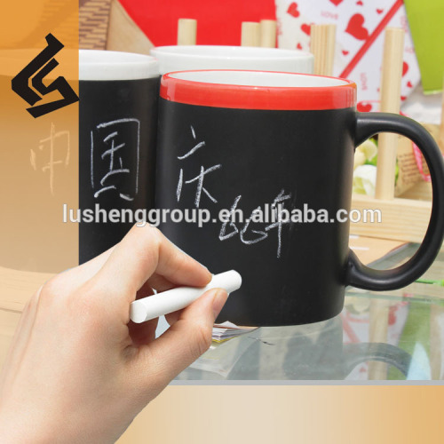 gift promotion customized logo printing color matt surface black ceramic mug