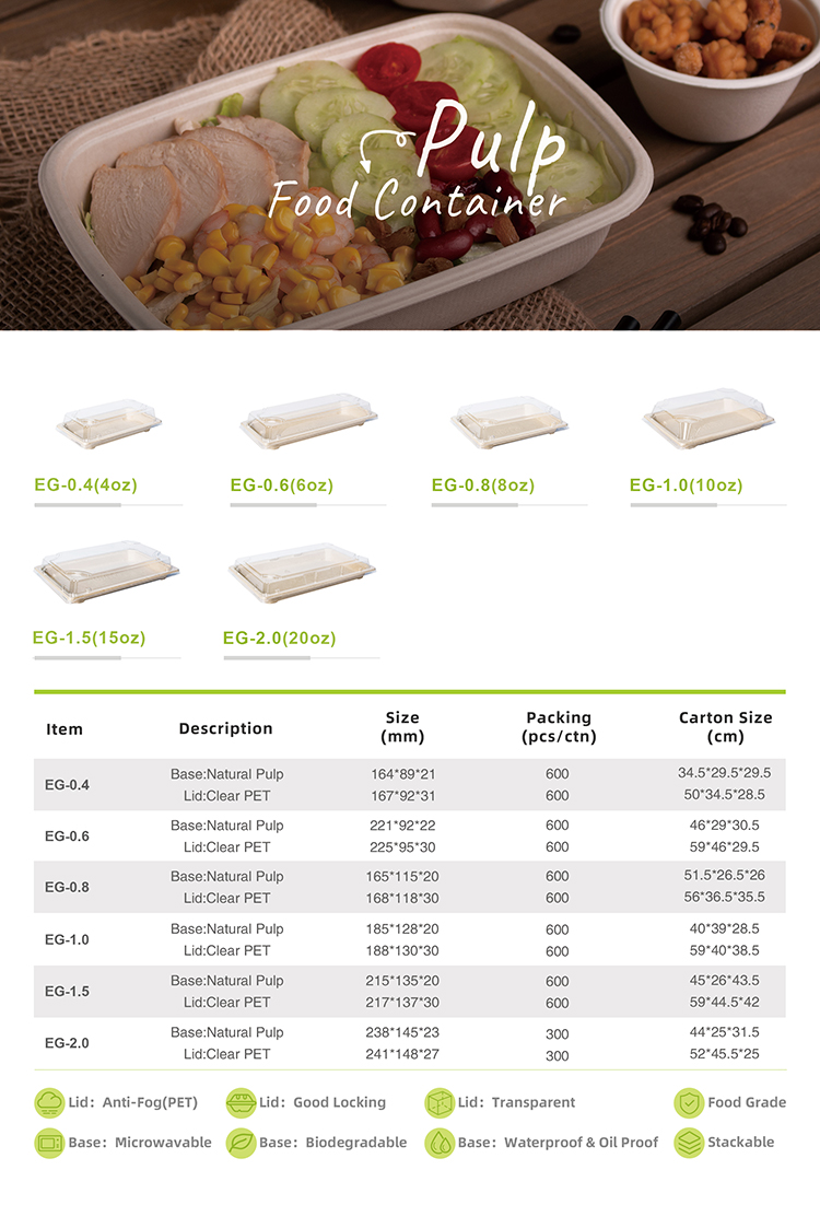 Bagasse Takeaway Food Packaging