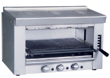 Gas fireplace down side Salamander, Heavy-duty