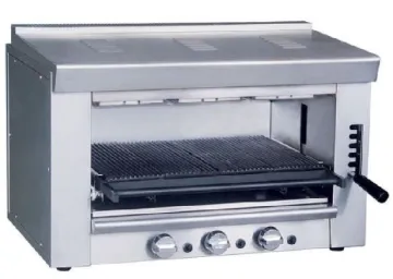 Gas fireplace down side Salamander, Heavy-duty