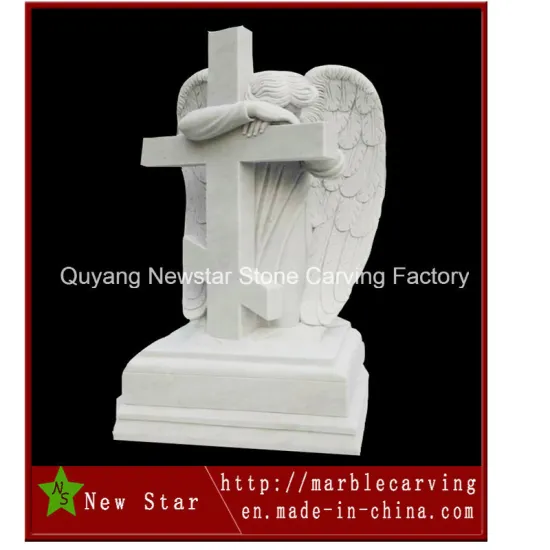 Marble Carving Memorial Angel Statue Tombstone