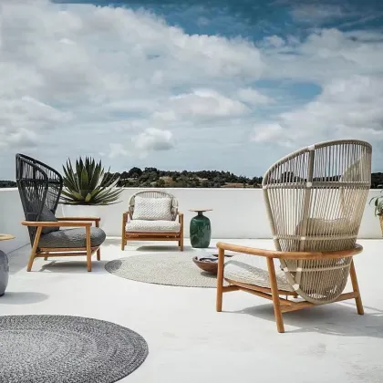 Wooden Outdoor Chair for Balcony Terrace Patio