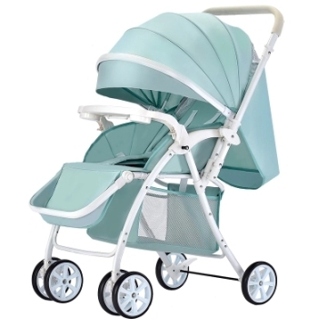 Stainless Steel Baby Stroller with Oxford Canopy