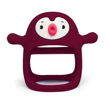 Silicone Teething Hand Teether by Penguin Buddy: A Secure and Durable Baby Toy