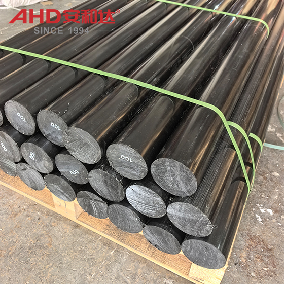 Varillas de HDPE de 100 mm en stock negro 100mm HDPE Rods Black Stock