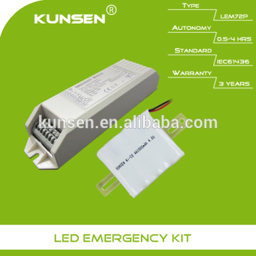 Emergency battery pack for 5W LED lighting with external driver