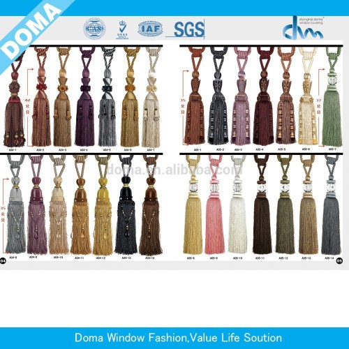 2015 newest double color curtain accessory, curtain decorative tassel/fringes