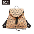 Geometric foldable fashion cork packpack laptop bag