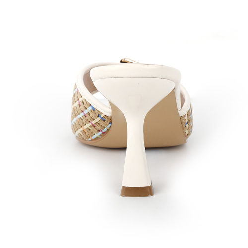 Square Buckle Open-Toe Stiletto Sandals