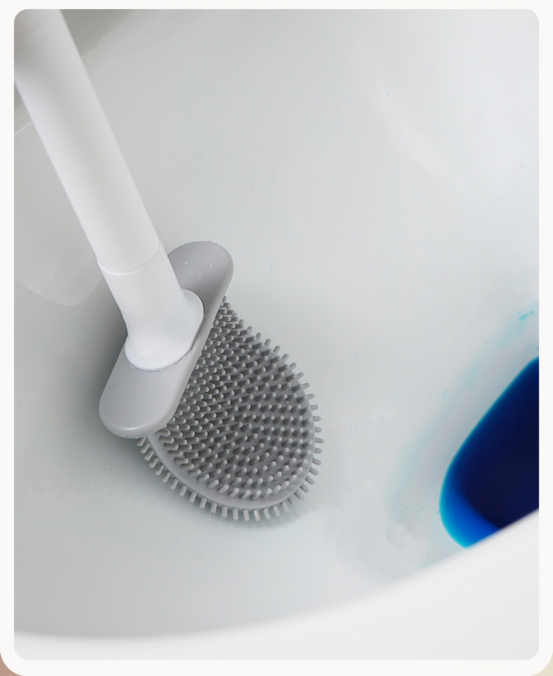 Wall mounted non perforated toilet brush