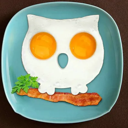 Silicone Owl Shaped Egg Mold Mould Novelty Cooking Ring Lovely fun