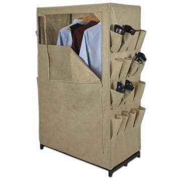 Free Standing Wardrobe Closet with Shoe Pockets